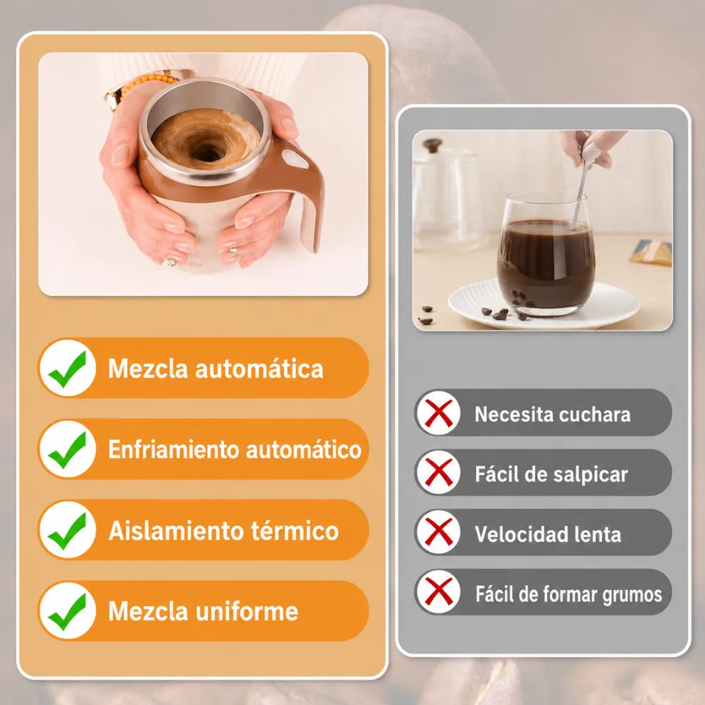 Taza Térmica Automática con Mezclador Eléctrico – Multiusos