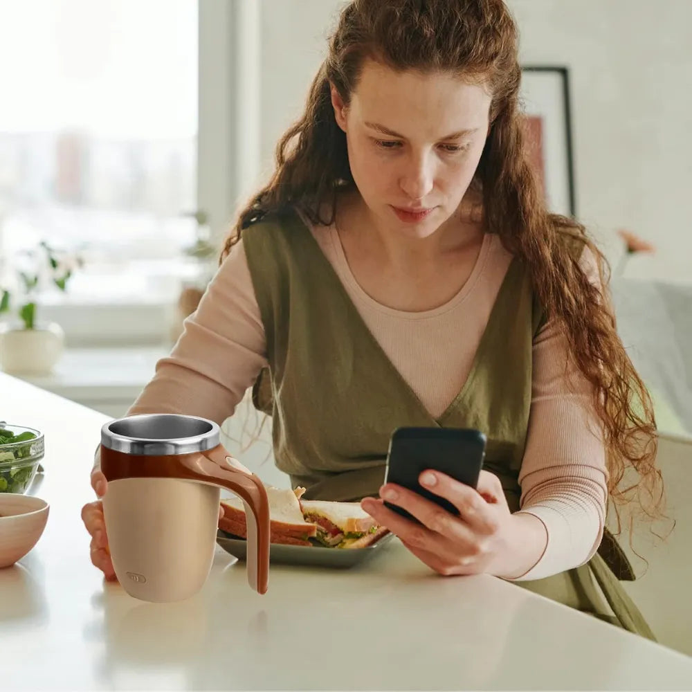 Taza Térmica Automática con Mezclador Eléctrico – Multiusos
